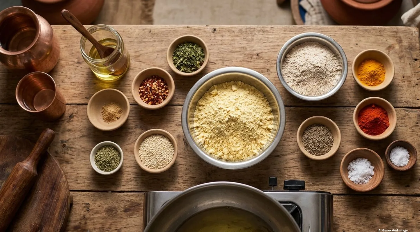 Besan Papdi Ingredients