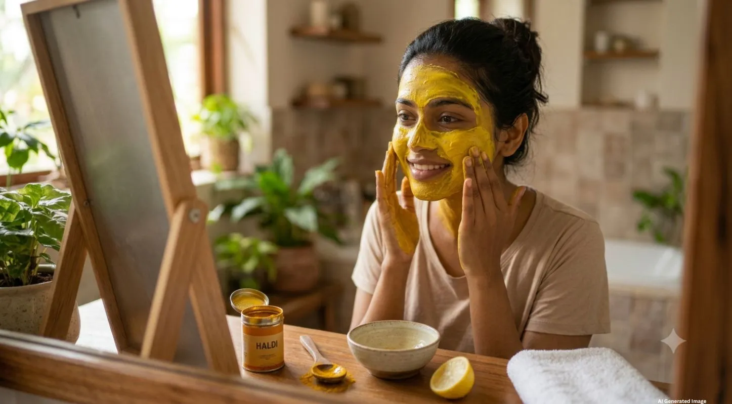 Curd and Turmeric Mask