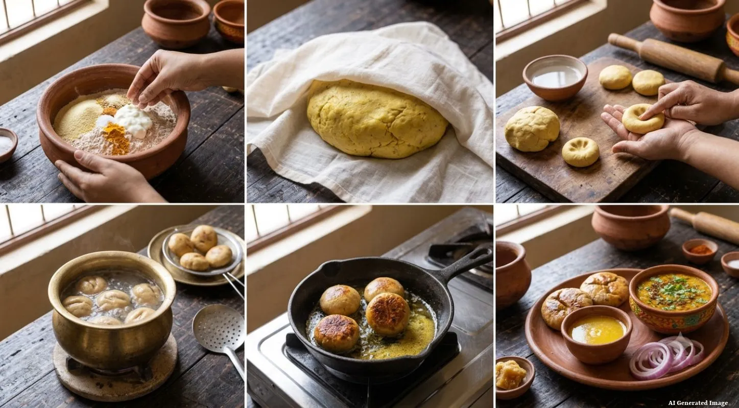Dal Bafla - Bafla Bati recipe