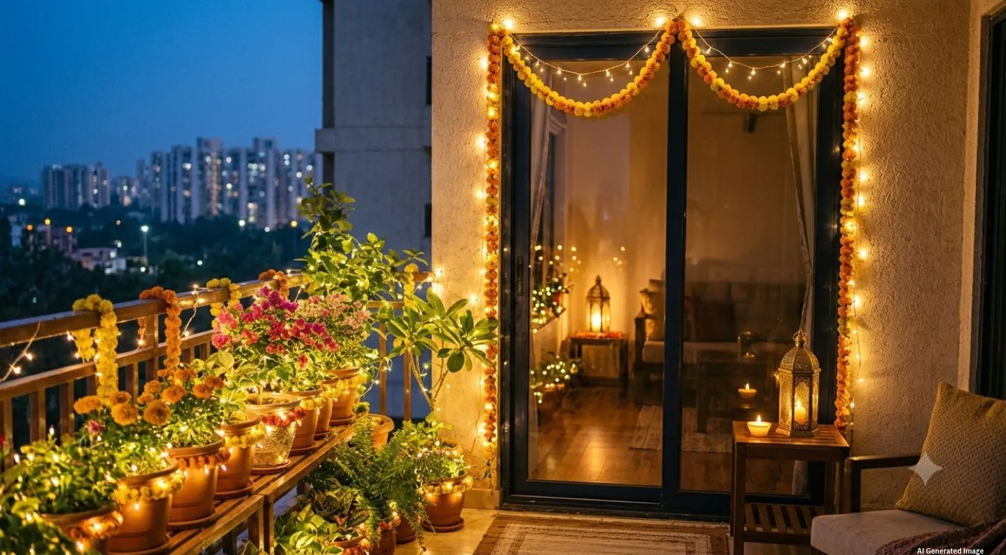 Decorate Door with Diwali Lighting