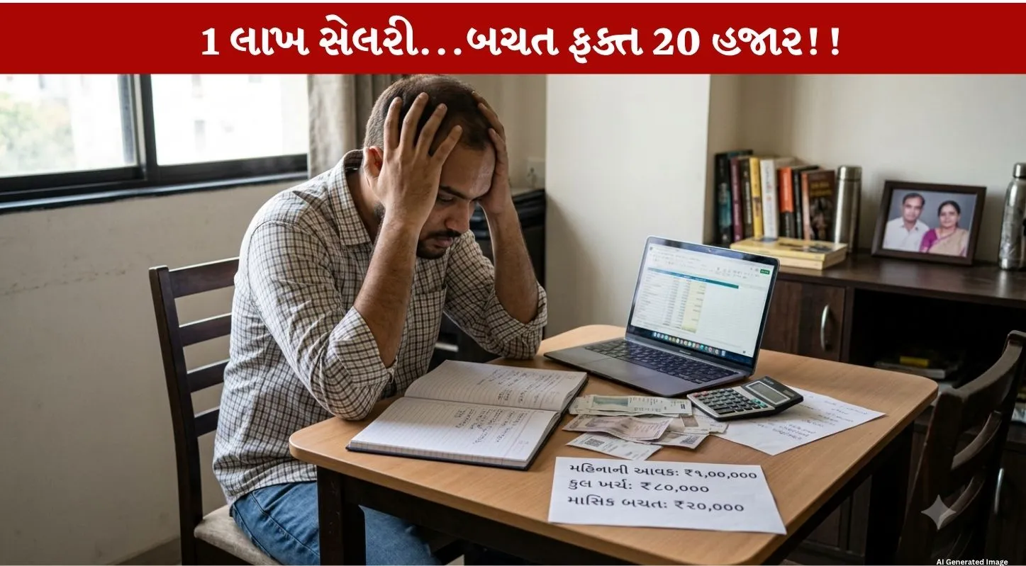1 Lakh Salary છતાં બચત કેવળ 20 હજારની! Shocking હકીકત, મોંઘવારીનો મોટો માર?
