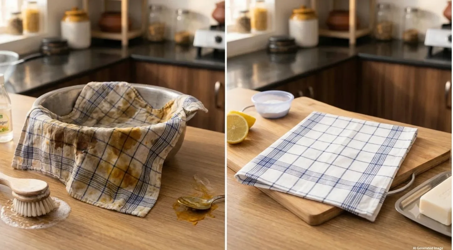 Dirty Napkin and Clean Napkin