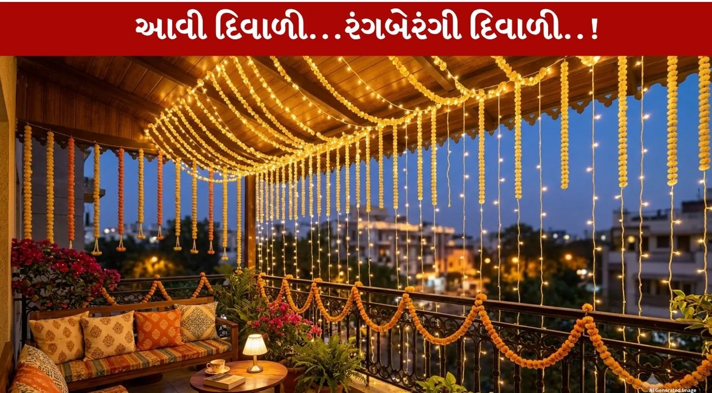 Diwali Decoration...બાલ્કનીને સજાવો રંગબેરંગી લાઈટ્સથી...5 Amazing Ideas!