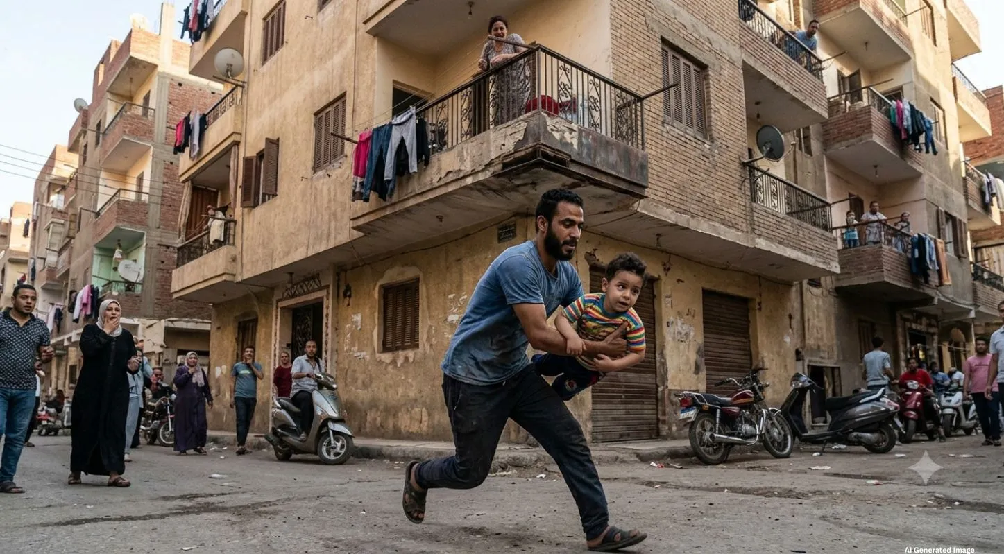 Egyptian Man Catches Child