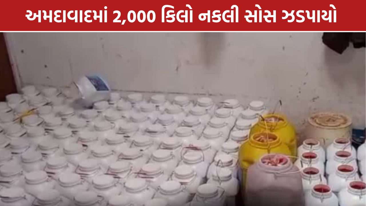 Fake Tomato Sauce: અમદાવાદમાં 2,000 કિલો નકલી ટોમેટો સોસ ઝડપાયો