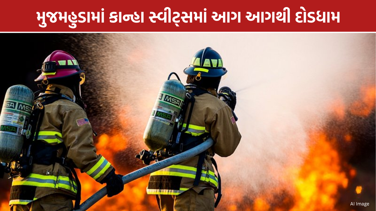 Vadodara Fire: વડોદરાના મુજમહુડામાં કાન્હા સ્વીટ્સમાં આગ, જાનહાનિ ટળી