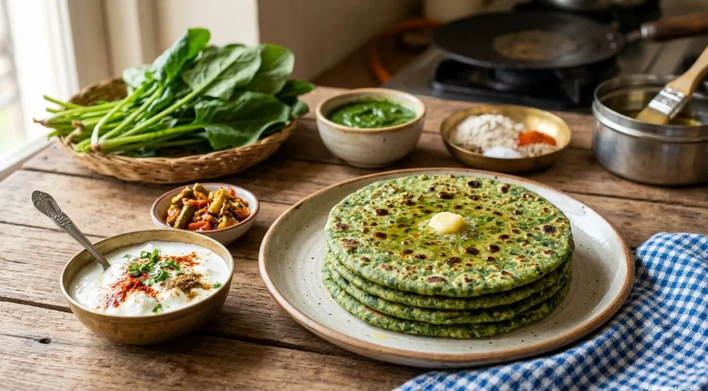 Green Paratha Recipe