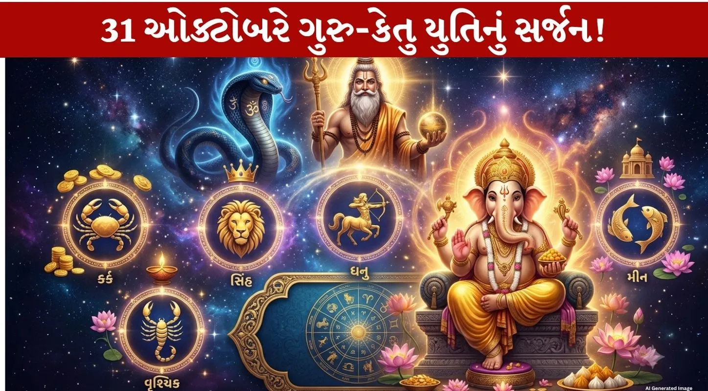 ગુરુ-કેતુની યુતિથી બનશે ગણેશ યોગ….આ 5 ભાગ્યશાળી રાશિઓને રાજયોગ જેવું સુખ મળવાના પ્રબળ યોગ!
