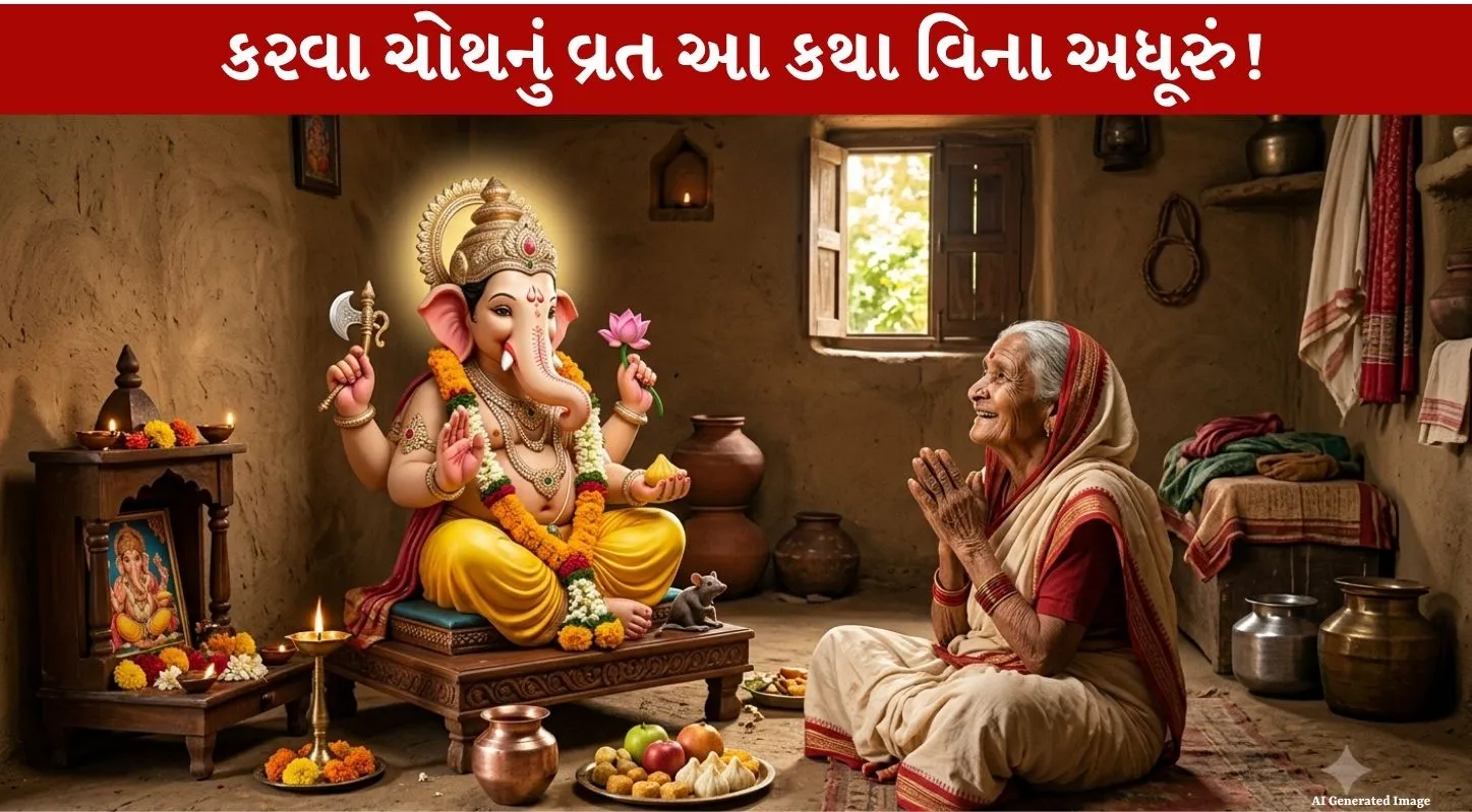કરવા ચોથની ગણેશજીની કથા….આના વિના અધૂરું છે વ્રત…સુહાગણોએ અવશ્ય પાઠ કરવો આ પાવન કથાનો…!