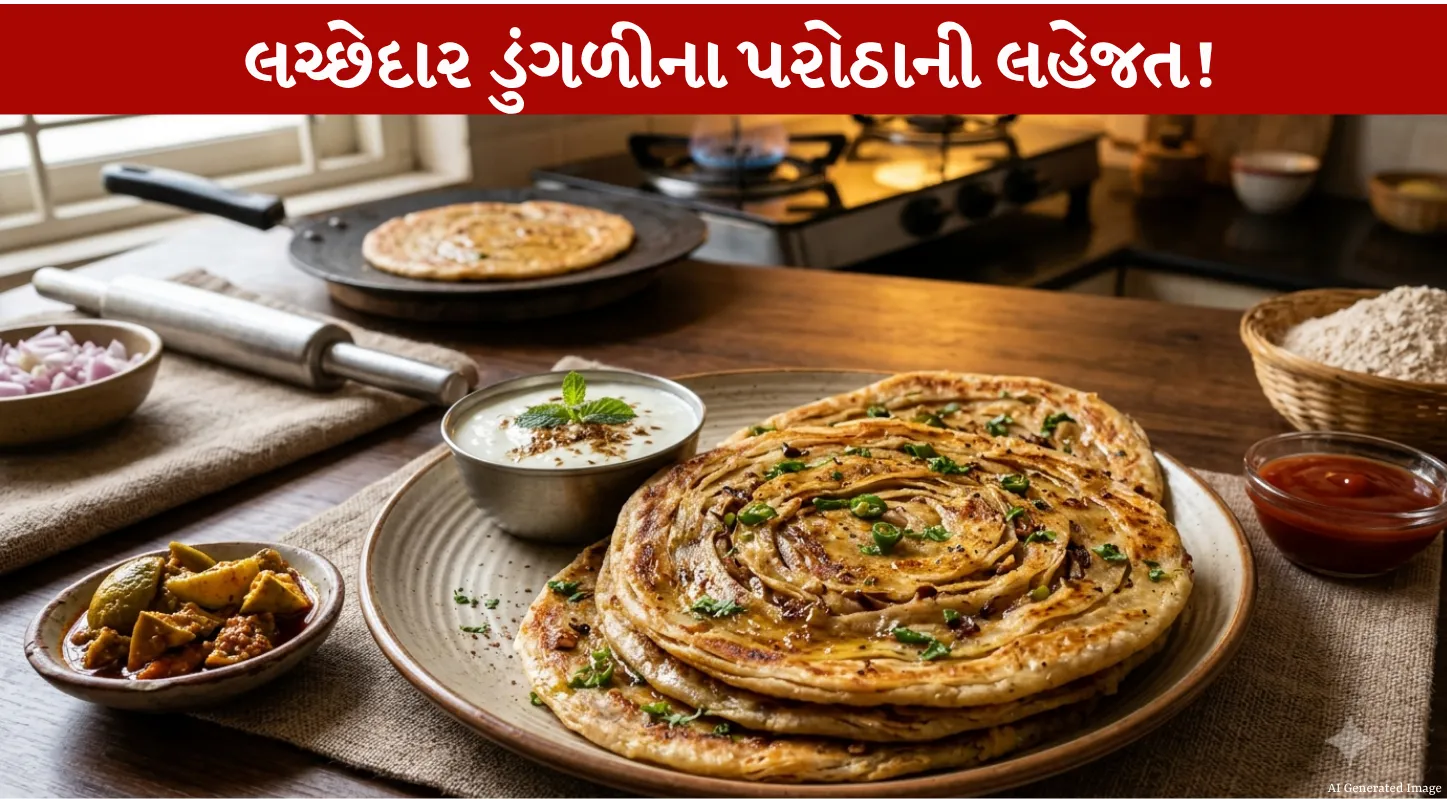 Lachcha Pyaz Paratha...ઢાબા Style Amazing રેસિપી...30 મિનિટમાં રેડી..!