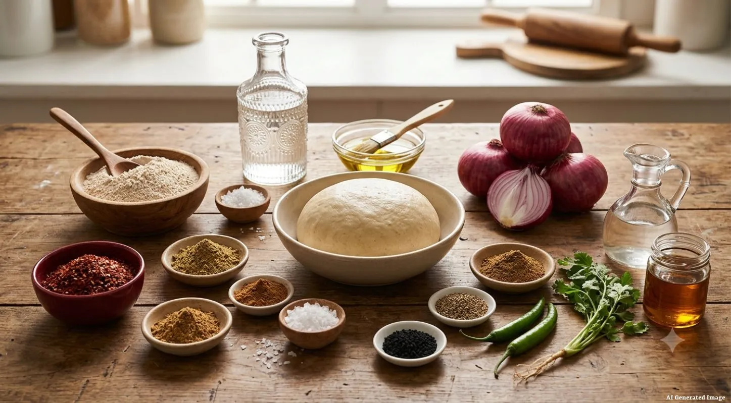 Lachcha Pyaz Paratha Ingredients