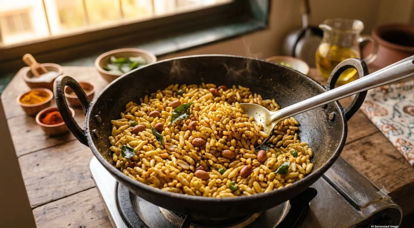 Lasaniya Mamra Recipe