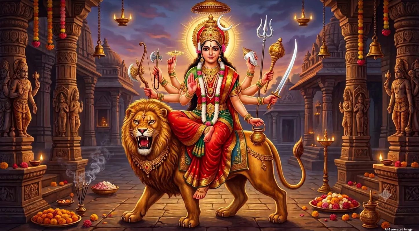 Ma Chandraghanta Katha-મા ચંદ્રઘંટાનું અવતરણ