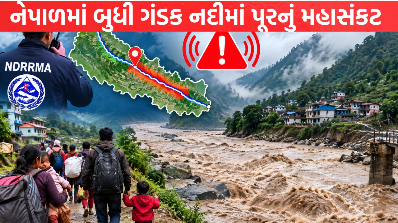 Nepal માં બુધી ગંડક નદીમાં પૂરનું મહાસંકટ