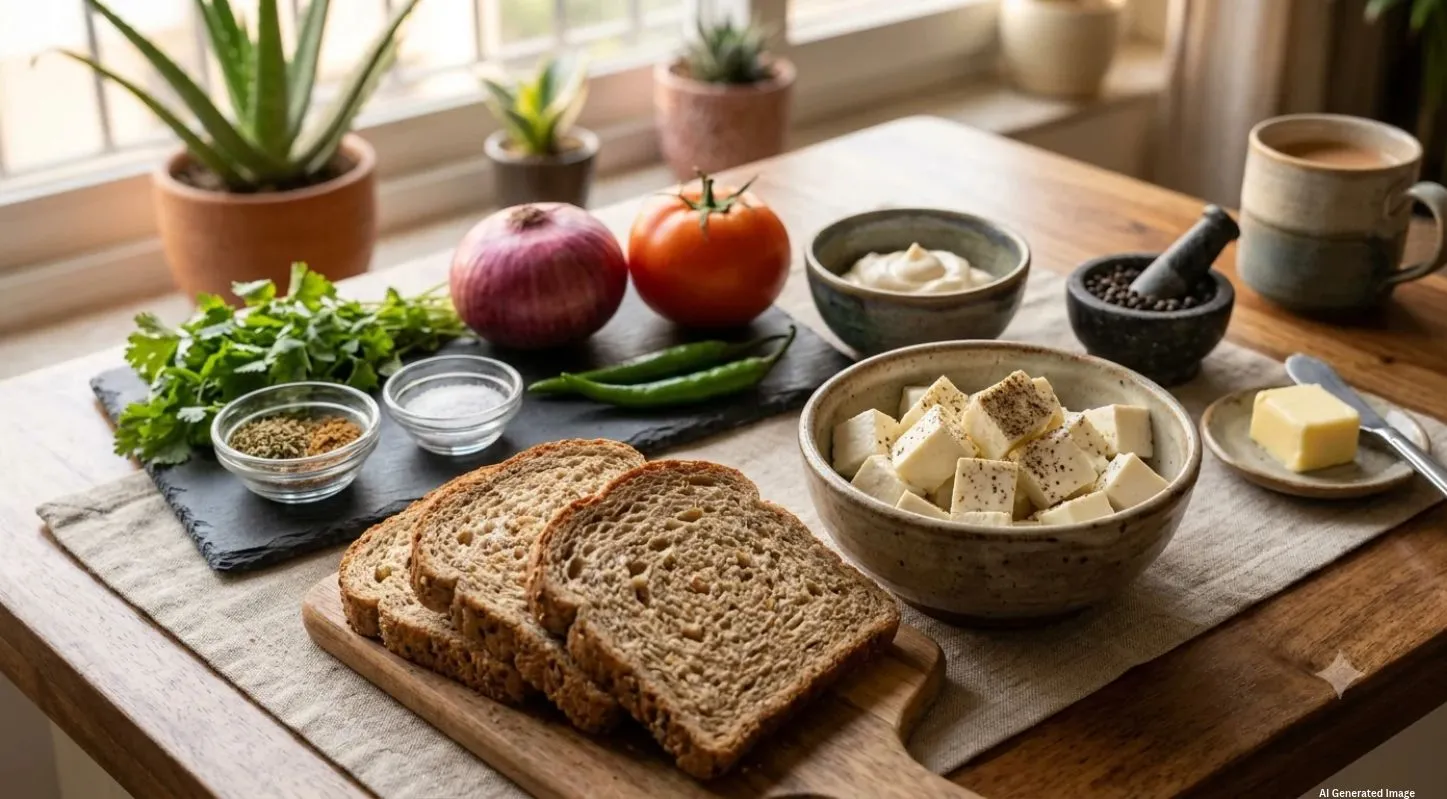 Paneer Sandwich Ingredients-પનીર સેન્ડવીચની સામગ્રી