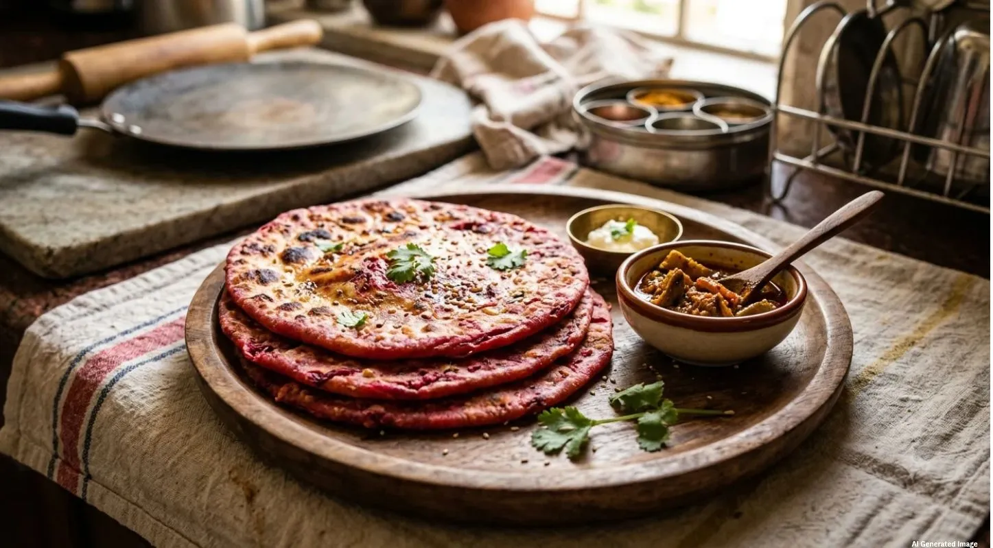Red Paratha Recipe