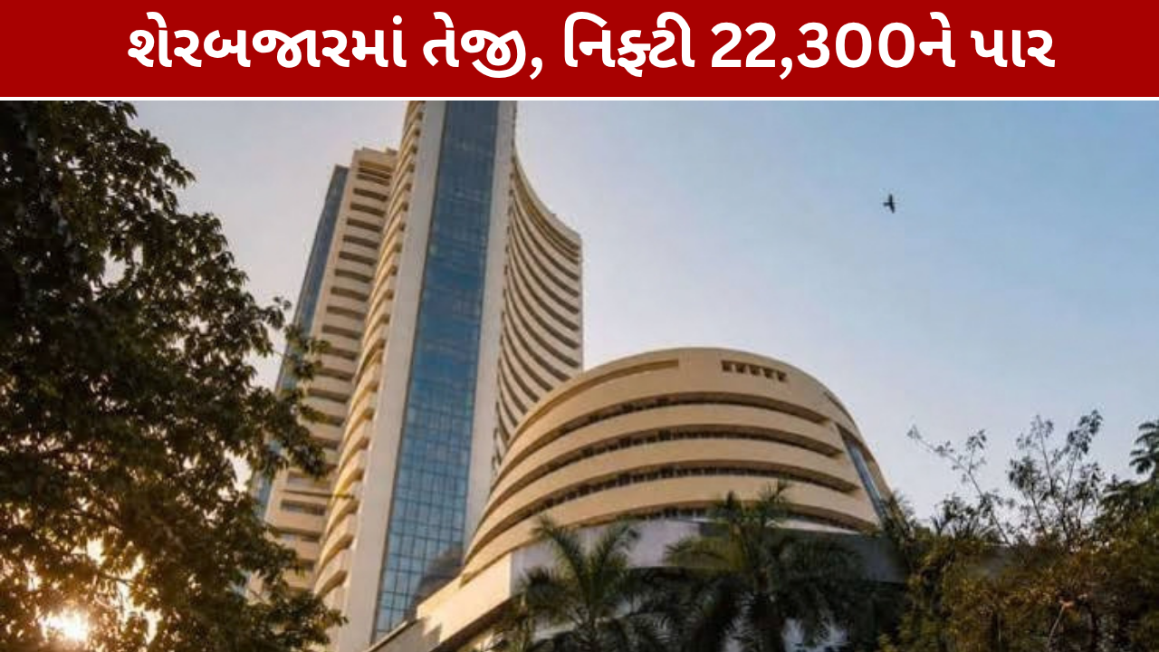 Stock Market Today: સેન્સેક્સ 321 પોઈન્ટ ઉછળ્યો, નિફ્ટી 22,300ને પાર