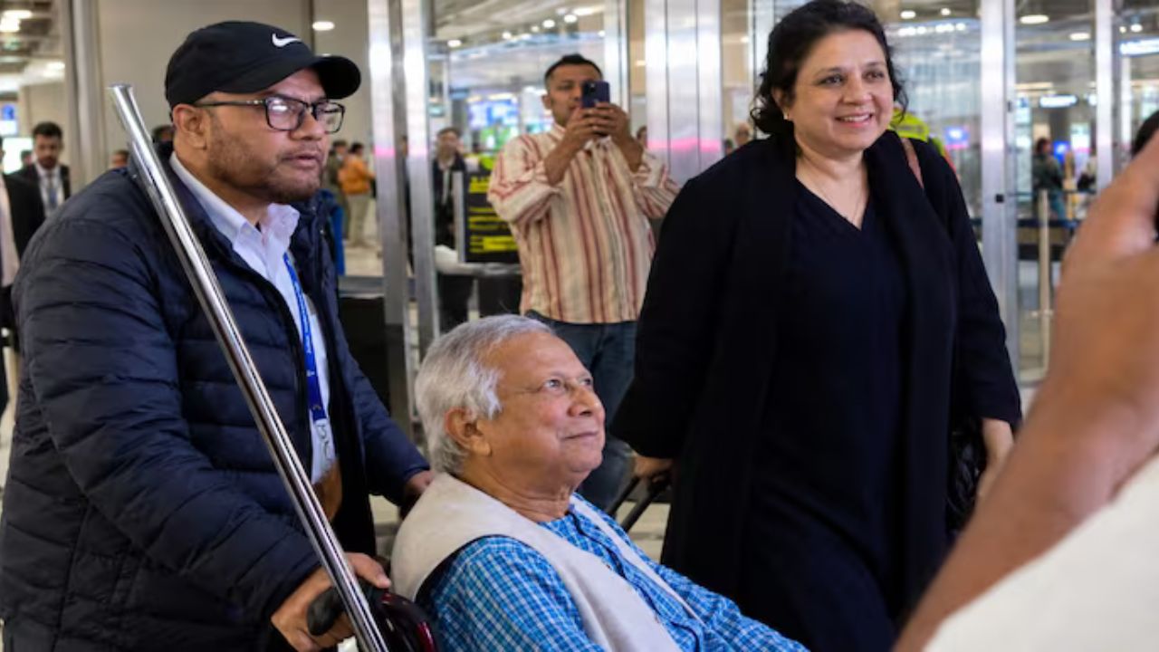 Muhammad Yunus Protest: JFK એરપોર્ટ પર યુનુસનો વિરોધ