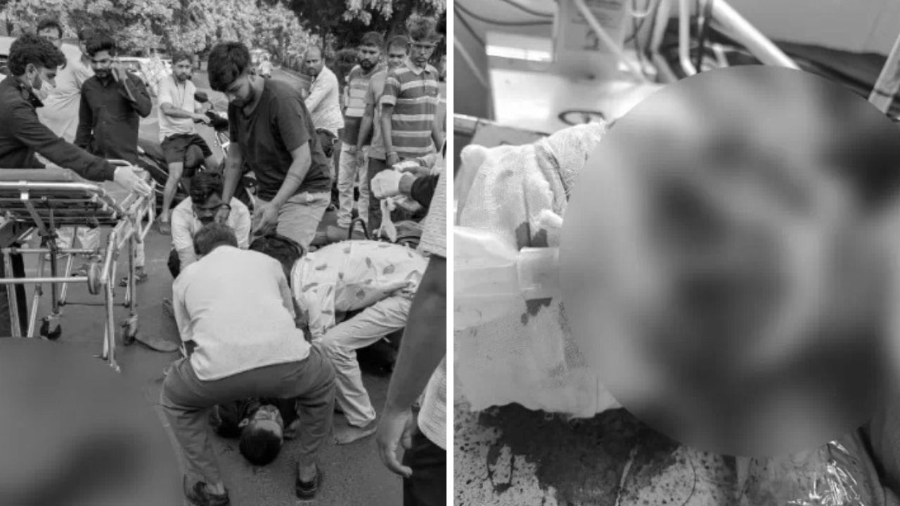 Naranpura AMTS Accident: બાઇકચાલક બસના ટાયર નીચે કચડાયો, ગંભીર ઈજા