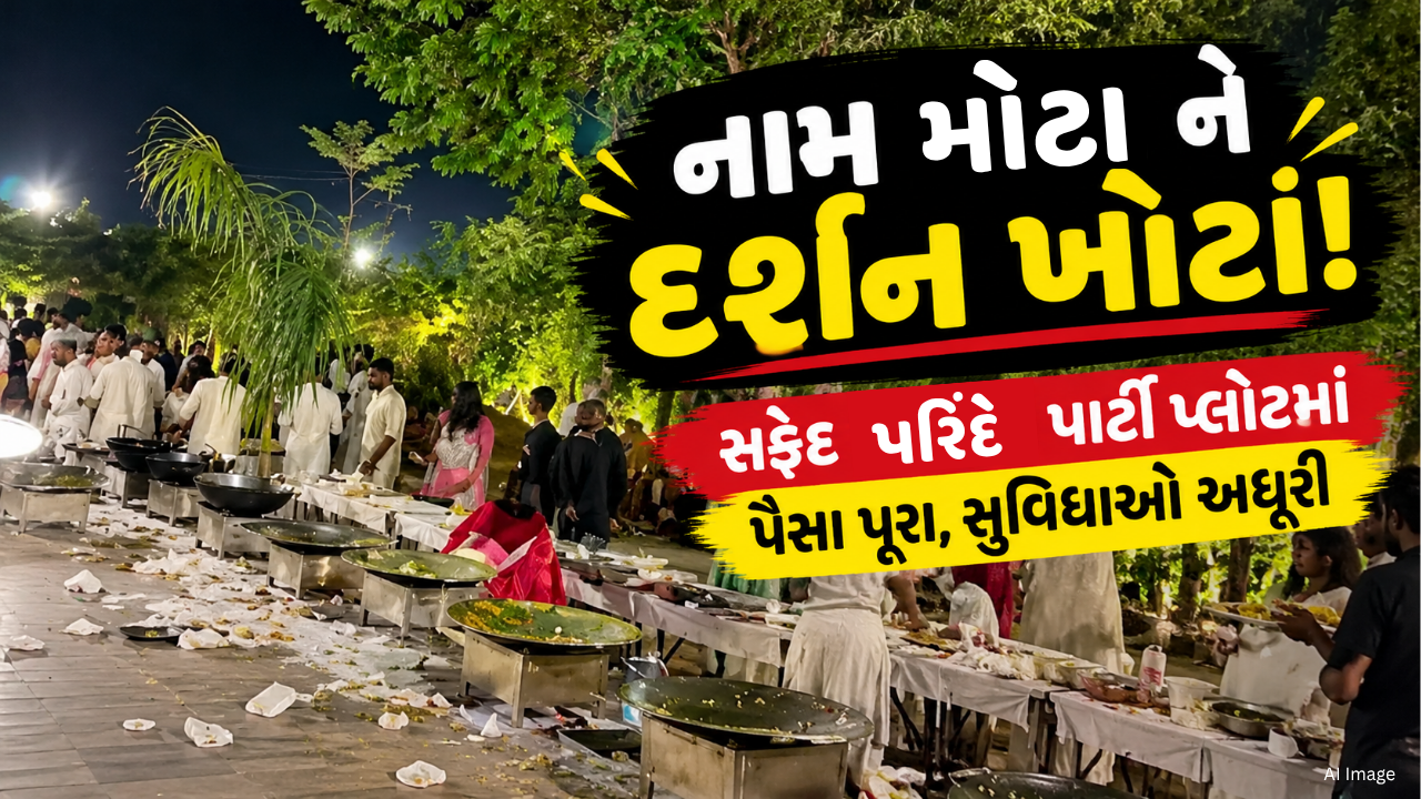 Safed Parinde Garba: સફેદ પરિંદે ગરબામાં ગેરવ્યવસ્થા, ₹15 હજારના પાસ છતાં ફૂડ-પાણીની અછત