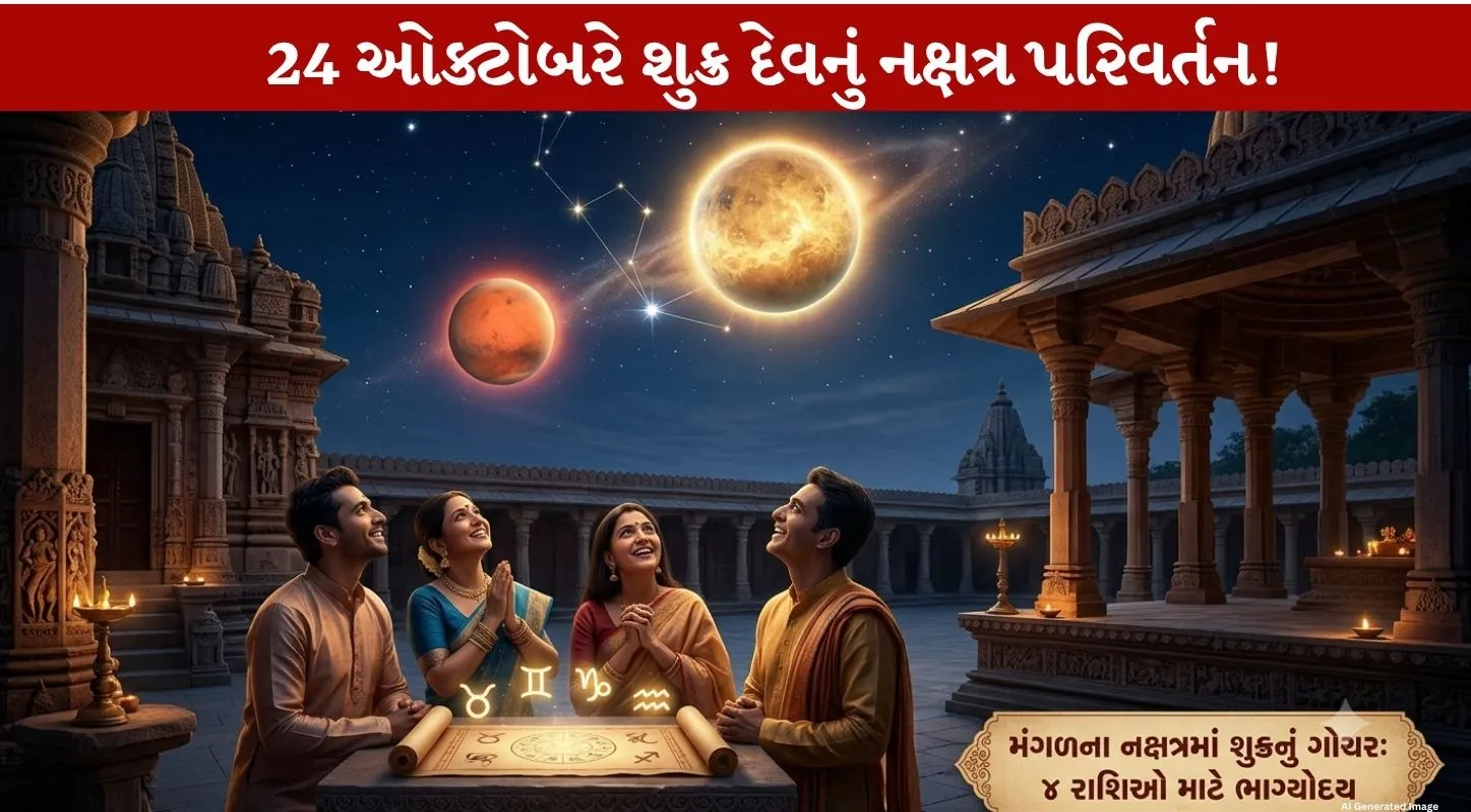 24 ઓક્ટોબરે શુક્ર ચિત્રા નક્ષત્રમાં કરશે પ્રવેશ…4 રાશિઓને ધન લાભ અને પ્રમોશનના શુભ યોગ!