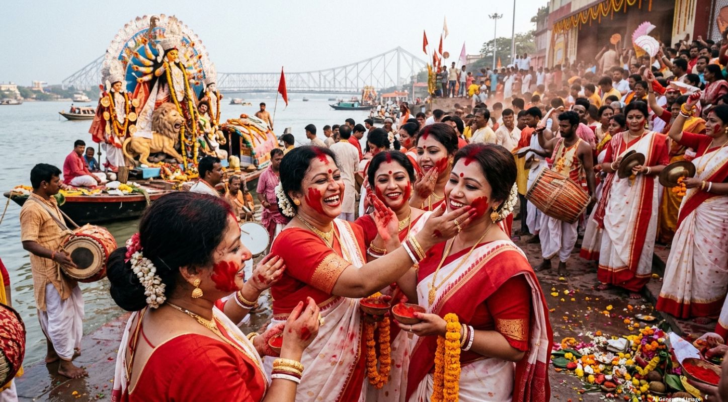 Sindoor Khela Tradition