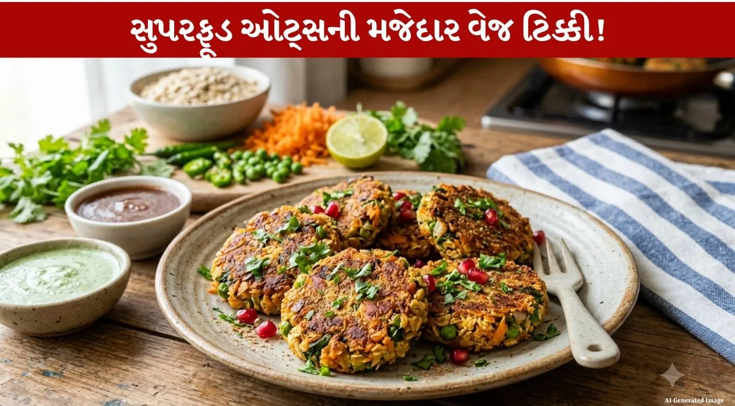 Veggie Oats Tikki...સુપરફૂડ ઓટ્સથી બનતી Protein-Fiber rich 7 સ્ટેપ રેસીપી...Healthy and Tasty!