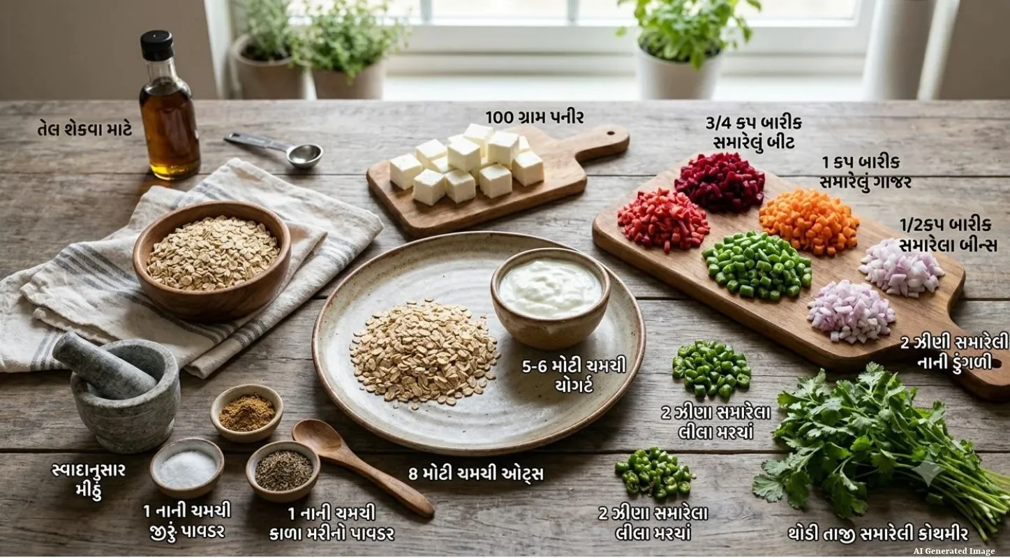 Veggie Oats Tikki Ingredients