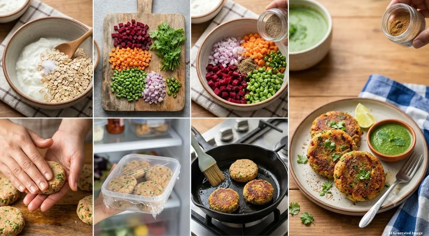 Veggie Oats Tikki Recipe