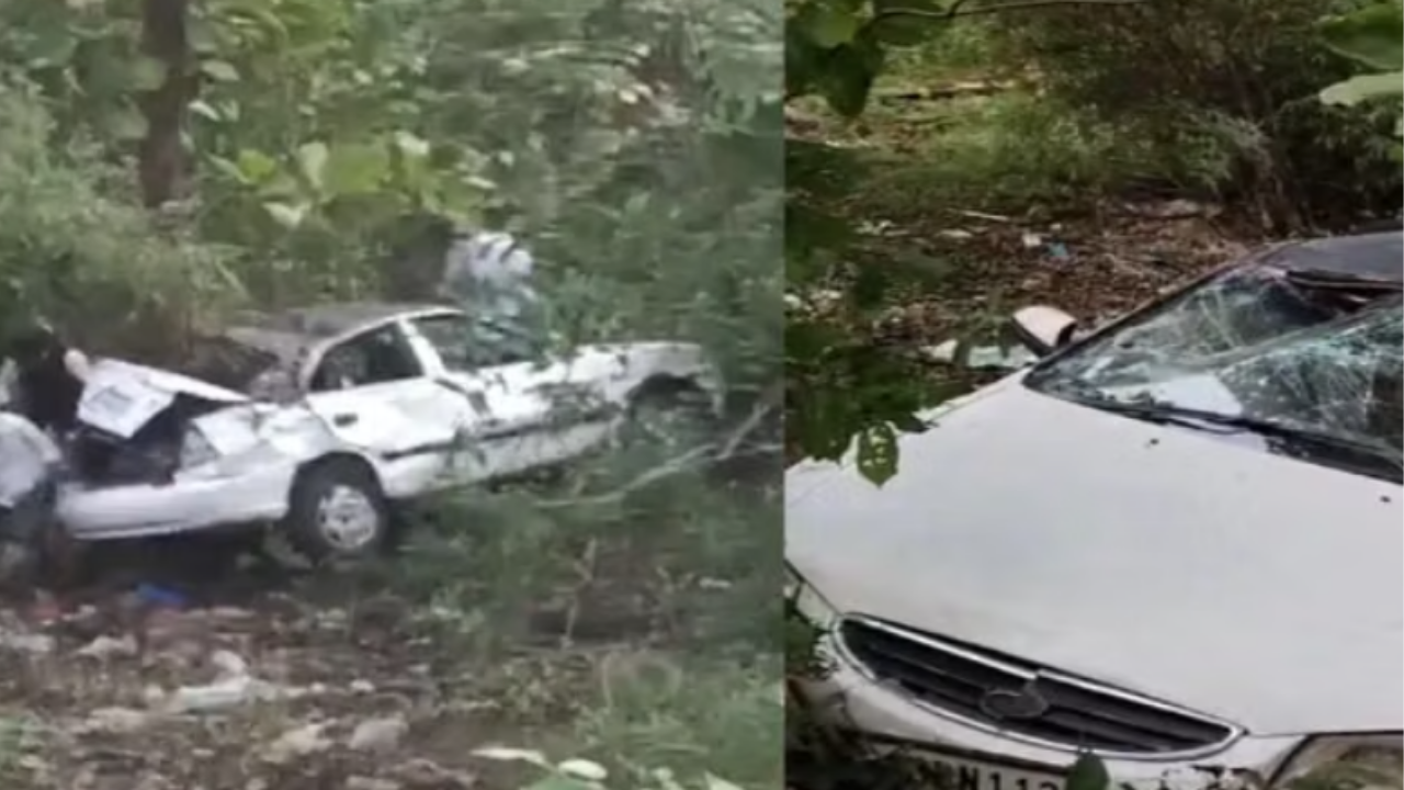 Dang Road Accident: 35 ફૂટ નીચે ખાપરી નદીમાં ખાબકી કાર