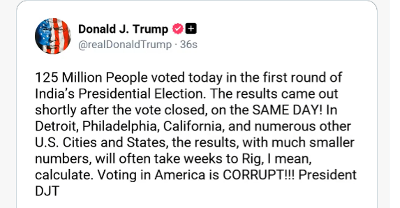 Donald Trump India Election Mistake: બ્રાઝિલની જગ્યાએ ભારત!