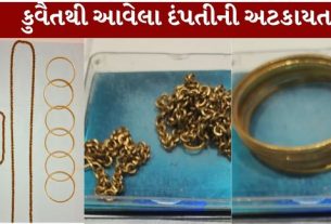 પેસેન્જર પ્રોફાઇલિંગના આધારે અધિકારીઓએ કુવૈતથી અમદાવાદ આવેલા એક દંપતીને રોકી તપાસ હાથ ધરી હતી. તપાસ દરમિયાન બંને પાસેથી કુલ 308.710 ગ્રામ સોનું મળી (Gold Seizure)આવ્યું હતું