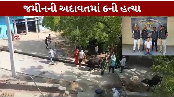 મધ્યપ્રદેશના મુરેનામાં જમીન વિવાદની અદાવતમાં એક જ પરિવારના 6 સભ્યોની હત્યા (Murder Case)કરવાના કેસમાં ફરાર આરોપીને અમદાવાદ શહેર ક્રાઇમ બ્રાન્ચે હરિયાણાના ગુરુગ્રામમાંથી ઝડપી પાડ્યો છે