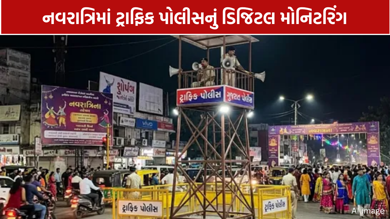 નવરાત્રિના પ્રથમ 3 દિવસમાં ટ્રાફિક જામના માત્ર 17 કોલ, 4,300 કેમેરાથી મોનિટરિંગ