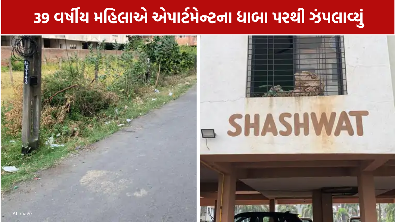 Tighra Road Navsari: શાશ્વત એપાર્ટમેન્ટના ધાબા પરથી પડતાં મહિલાનું મોત