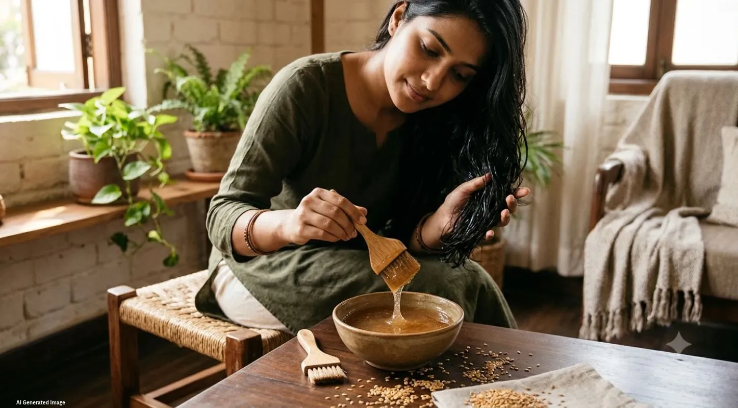 અળસીની જૅલ બનાવીને વાળમાં લગાવવી