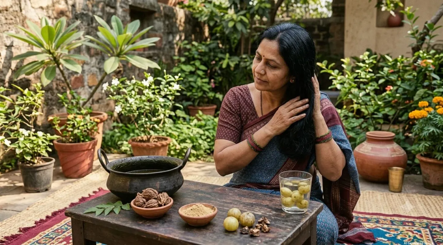 મહેંદી-આમળાના ઉપયોગથી વાળ કુદરતી કાળા થાય છે