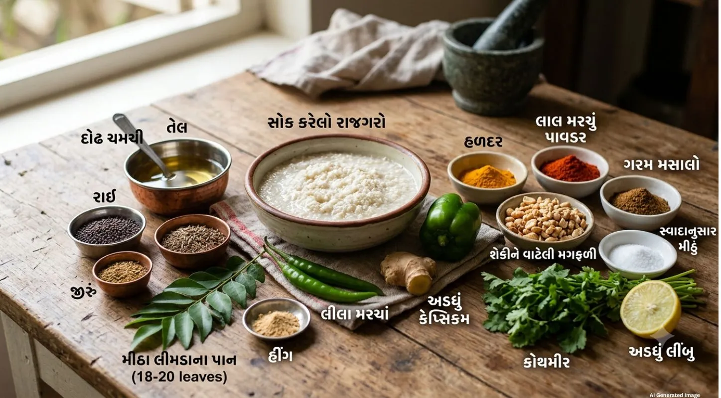 રાજગરાની ઉપમા બનાવવા માટેની સામગ્રી