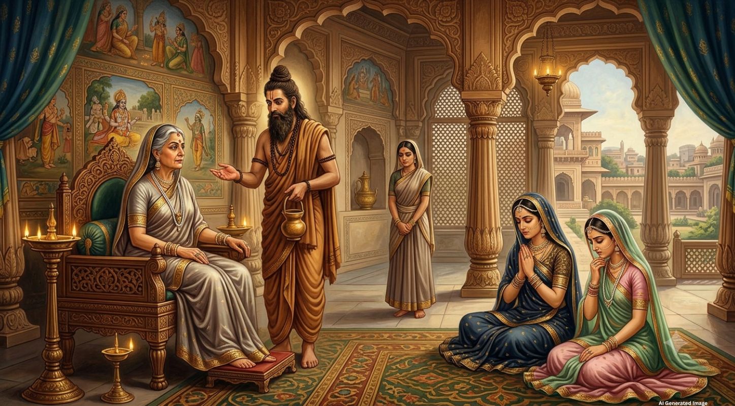 સત્યવતીએ વેદવ્યાસ, અંબિકા અને અંબાલિકા દ્વારા નિયોગથી પુત્રો મેળવ્યા